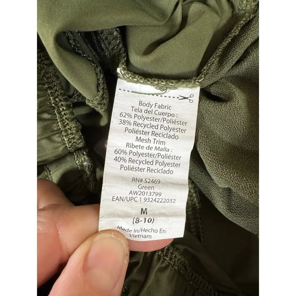 Women’s Athletic Running Shorts Olive Green Size M Lined Workout